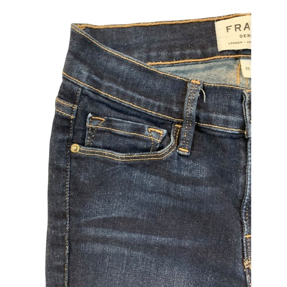 Frame Denim Women's size 25 Le Skinny de Jeanne Jeans Queens Way Dark Wash - Picture 3 of 11